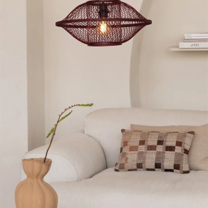 Lustra/Pendul Eco, Bambus, Maui visiniu, S 166825 universul-luminii.ro