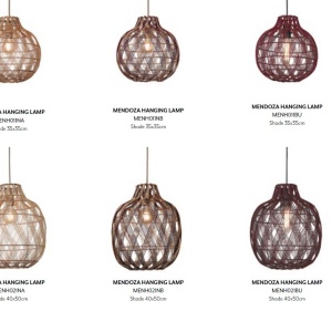 Lustra/Pendul Eco, Bambus, Mendoza visiniu, L 166845 universul-luminii.ro
