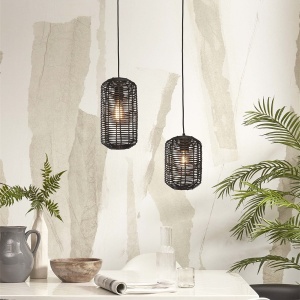 Lustra/Pendul eco din ratan Tanami tube L, bl 213675 universul-luminii.ro