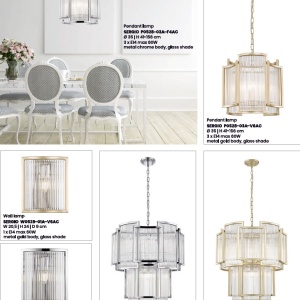 Lustra, Pendul elegant design modern SERGIO auriu P0528-01F-V6AC ZL - Img 4