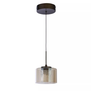 Lustra, Pendul LED bronz cu sticla sampanie Tumblers - Img 4