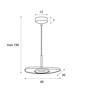 Lustra/Pendul LED design decorativ Deux negru 238955 universul-luminii.ro