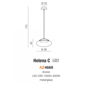 Lustra / Pendul LED design modern 38cm Helena C - Img 5