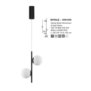 Lustra/Pendul LED design modern NUVOLE - Img 4