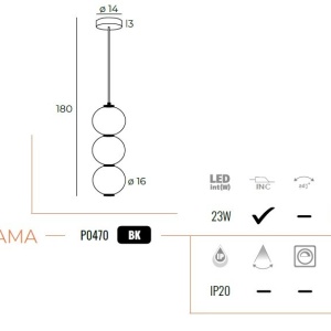 Lustra, Pendul LED design modern TAMA - Img 2