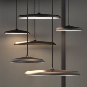 Lustra, Pendul LED, Design Nordic Minimalist, Artist 40cm Negru - Img 7