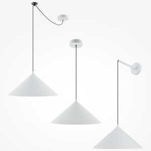 Lustra/Pendul metalic Basic D-35cm alb 227575 universul-luminii.ro