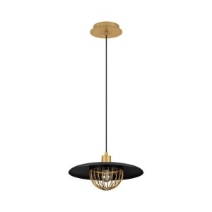 Lustra /Pendul metalic design modern FOX negru/auriu