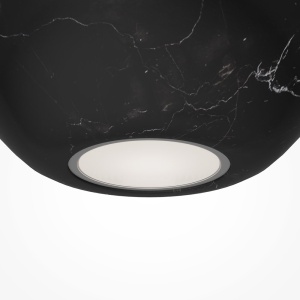 Lustra, Pendul minimalist sfera marmura neagra Texture - Img 4