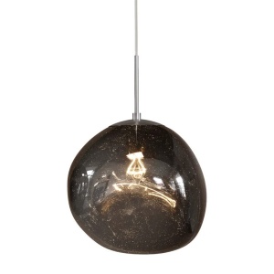 Lustra, Pendul modern cu glob sticla fumurie LIQUID DIAMOND 35cm