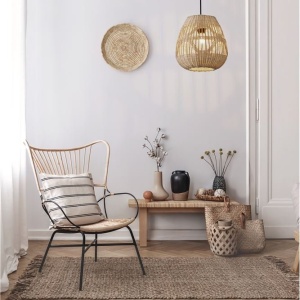 Lustra / Pendul modern design natural ratan MARLO D-27cm 108855 universul-luminii.ro