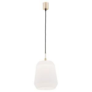 Lustra / Pendul modern design scandinav IRUN 25cm alb opal - Img 1