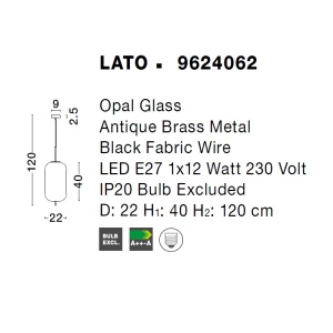 Lustra, Pendul modern Lato 22cm 75325 universul-luminii.ro