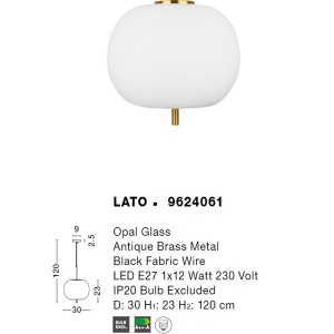 Lustra, Pendul modern Lato 30cm 75315 universul-luminii.ro