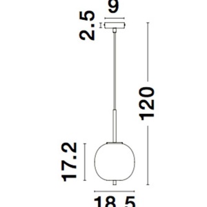 Lustra, Pendul modern Lato negru 18,5cm 104405 universul-luminii.ro