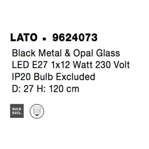 Lustra, Pendul modern Lato negru 27cm 104395 universul-luminii.ro