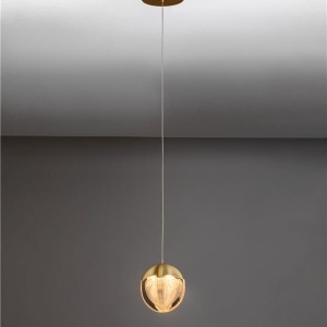 Lustra, Pendul modern LED ALICIA auriu - Img 8