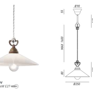 Lustra, Pendul rustic fabricat manual diametru 25cm Tabia 212.08.OV - Img 3