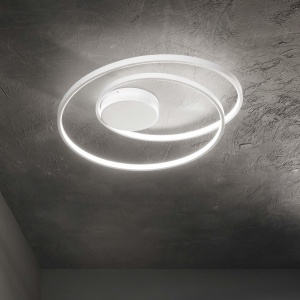 Lustra / Plafoniera LED design modern circular OZ PL ON-OFF BIANCO 93285 universul-luminii.ro