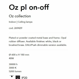 Lustra / Plafoniera LED design modern circular OZ PL ORO 93295 universul-luminii.ro