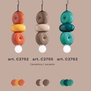 Lustra retro realizata manual din ceramica Bumbum - Img 5
