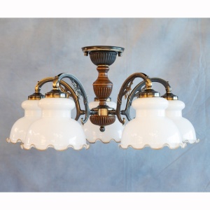 Lustra rustica aplicata cu 5 brate design italian 5900