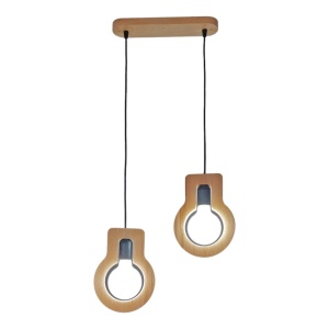 Lustra rustica fabricata manual din lemn YOKO 2L 58235 universul-luminii.ro