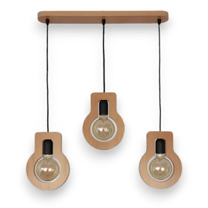 Lustra rustica fabricata manual din lemn YOKO 3L 151315 universul-luminii.ro