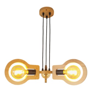 Lustra rustica fabricata manual din lemn YOKO 3L 231725 universul-luminii.ro