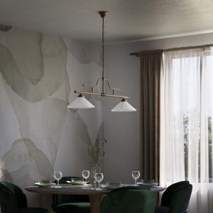 Lustra stil clasic italian din alama cu 2 brate Fiordo - Img 6