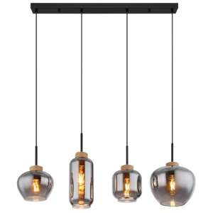 Lustra suspendata 4L design modern MATT negru - Img 3