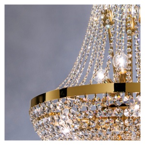 Lustra suspendata cristal Schöler design de lux Sheraton 70cm, 24K gold plated 96445 universul-luminii.ro