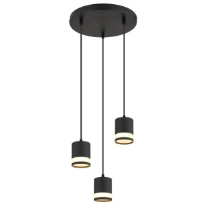 Lustra suspendata cu 3 Spoturi metal negru LUCERO