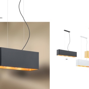 Lustra suspendata design elegant TENERYFA alb/auriu - Img 2