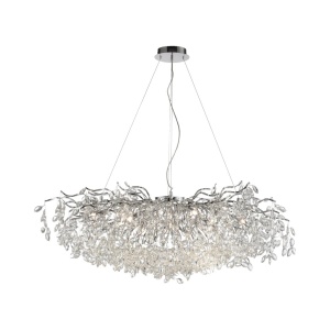 Lustra suspendata design magnific RICICLE crom, 50x120cm