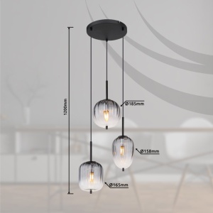 Lustra suspendata design modern ATTILA 3L - Img 8