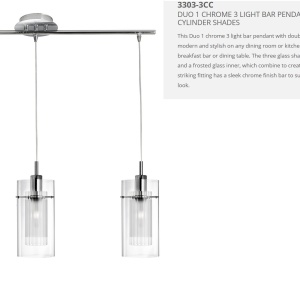Lustra suspendata design modern Duo 3L crom 3303-3CC SRT - Img 4
