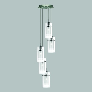 Lustra suspendata design modern Duo 5L crom 2305-5 SRT - Img 2