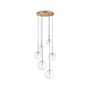 Lustra suspendata design modern Equinoxe sp6 alama/transparent
