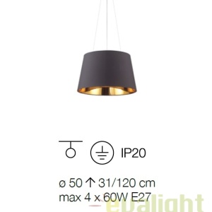 Lustra suspendata design modern NORDIK SP4 161648 52355 universul-luminii.ro