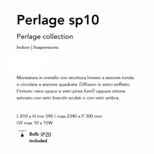 Lustra suspendata design modern Perlage sp10 alama/amber 142625 universul-luminii.ro