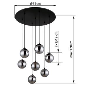 Lustra suspendata design modern RIHA 7L - Img 6