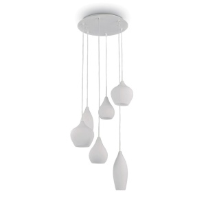 Lustra suspendata design modern SOFT SP6 BIANCO 087818