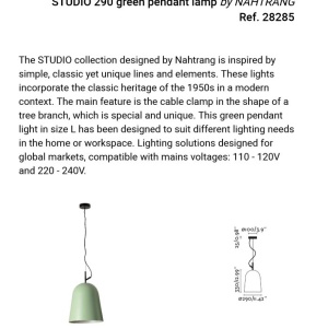Lustra suspendata design modern Studio 290 verde 160975 universul-luminii.ro