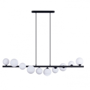 Lustra suspendata design modern SYBILLA 10 black
