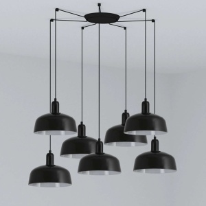 Lustra suspendata design modern TATAWIN M 7L negru