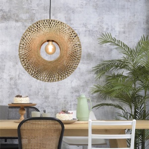 Lustra suspendata din bambus KALIMANTAN vertical M, 60cm 193425 universul-luminii.ro