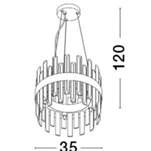 Lustra suspendata eleganta design modern Crown 35cm 205125 universul-luminii.ro