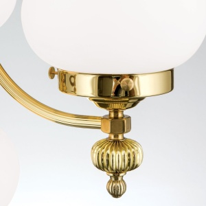 Lustra suspendata eleganta stil clasic Nostalgie 4L alama lucios/opal 241435 universul-luminii.ro