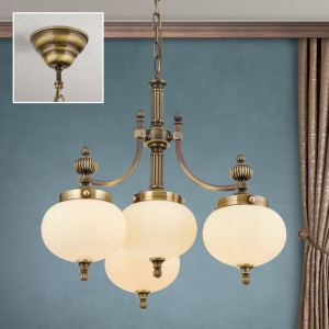 Lustra suspendata eleganta stil clasic Nostalgie 4L patina/ champagne 163715 universul-luminii.ro